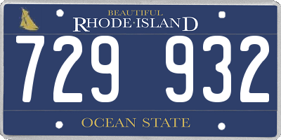 RI license plate 729932