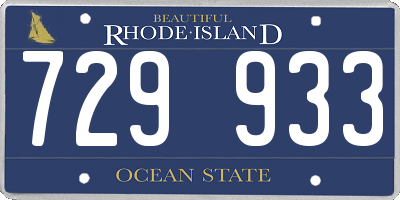 RI license plate 729933