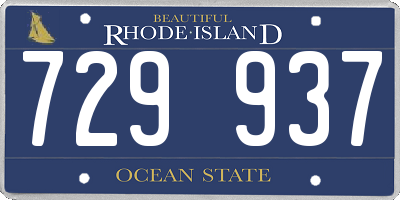 RI license plate 729937
