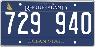 RI license plate 729940