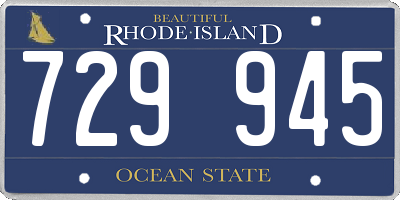 RI license plate 729945