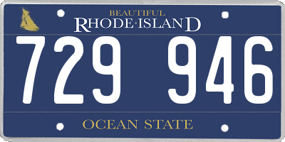 RI license plate 729946