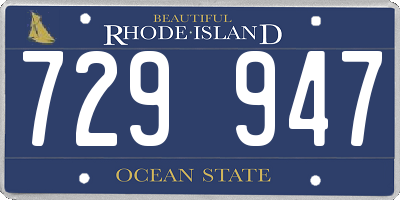 RI license plate 729947