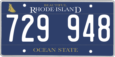 RI license plate 729948