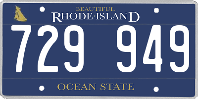 RI license plate 729949