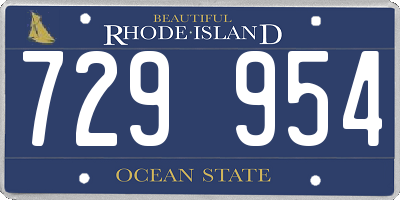 RI license plate 729954