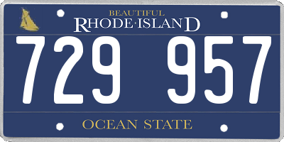 RI license plate 729957
