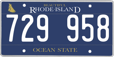 RI license plate 729958