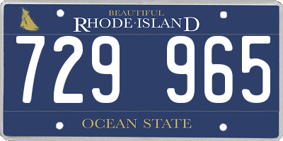 RI license plate 729965