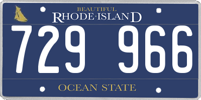 RI license plate 729966