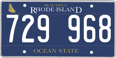 RI license plate 729968