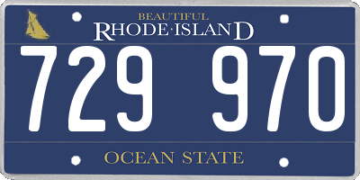 RI license plate 729970