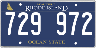 RI license plate 729972