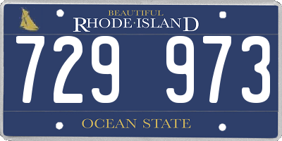 RI license plate 729973