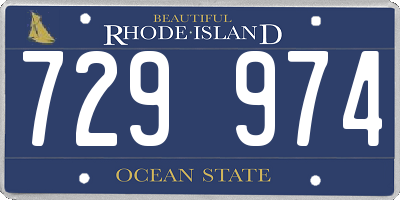 RI license plate 729974