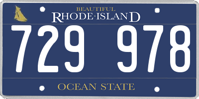 RI license plate 729978