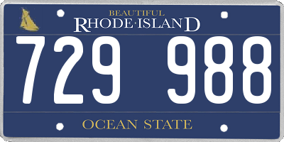 RI license plate 729988