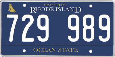 RI license plate 729989