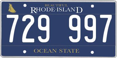 RI license plate 729997
