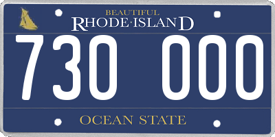 RI license plate 730000