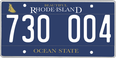 RI license plate 730004
