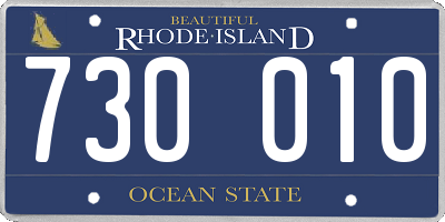 RI license plate 730010