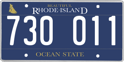 RI license plate 730011