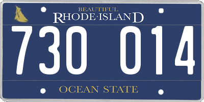 RI license plate 730014