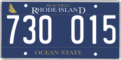 RI license plate 730015