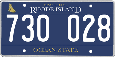 RI license plate 730028