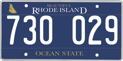 RI license plate 730029