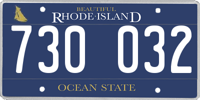 RI license plate 730032