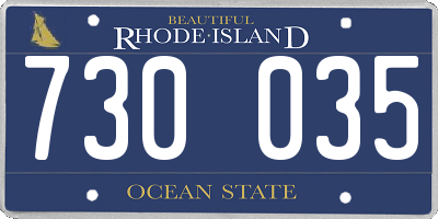 RI license plate 730035