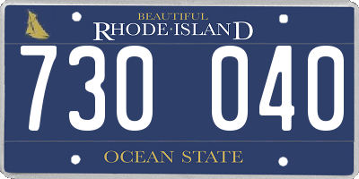 RI license plate 730040