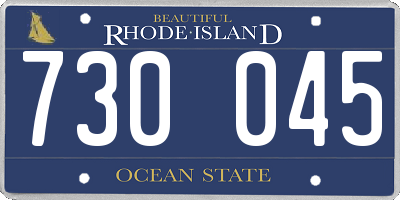 RI license plate 730045
