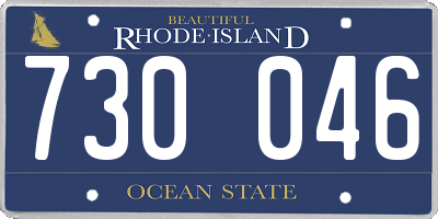 RI license plate 730046