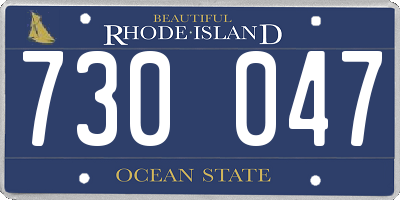 RI license plate 730047