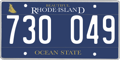 RI license plate 730049