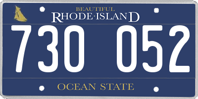 RI license plate 730052
