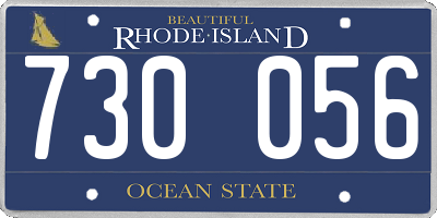 RI license plate 730056
