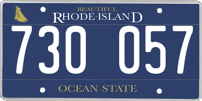 RI license plate 730057