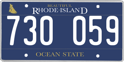 RI license plate 730059