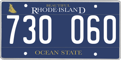 RI license plate 730060