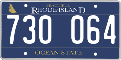 RI license plate 730064