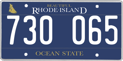 RI license plate 730065