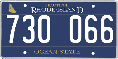 RI license plate 730066