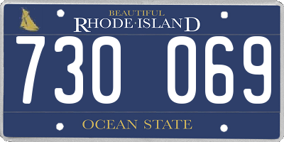 RI license plate 730069