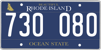 RI license plate 730080