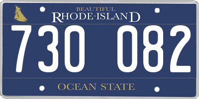 RI license plate 730082