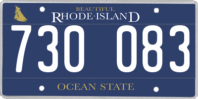 RI license plate 730083